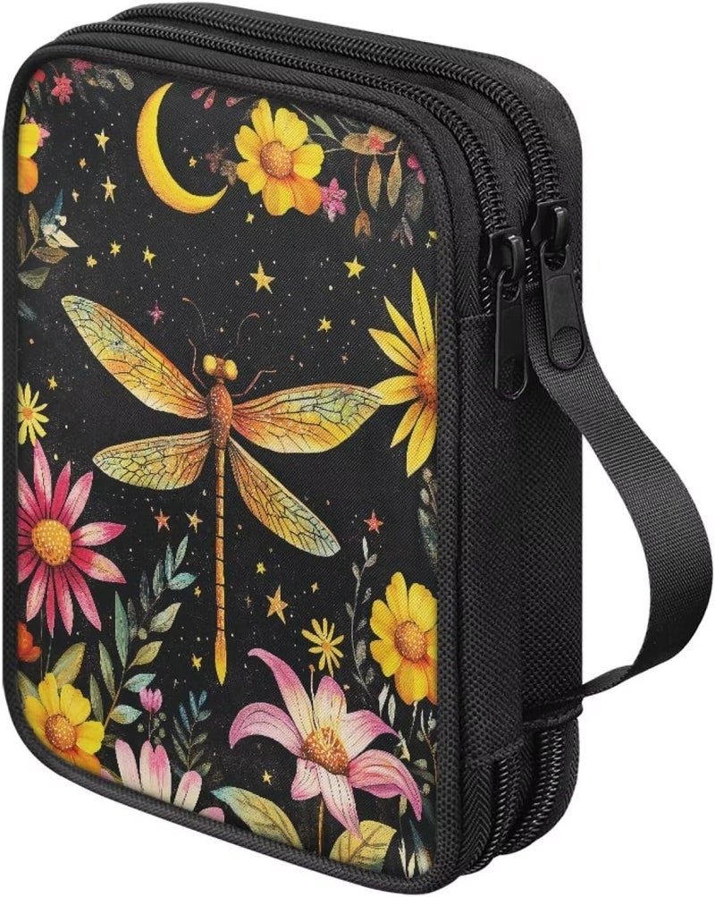 Vanideaoty Store Dragonfly Flowers Crochet Hook Case Crochet Hook Organizer Easy to Carry for Needles and Accessories - Image 2